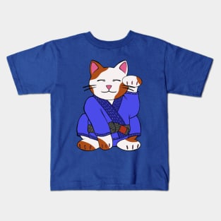 Lucky Jiu Jitsu Cat Kids T-Shirt